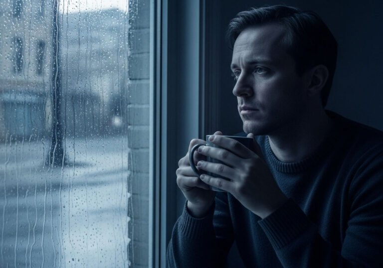 A man reflecting